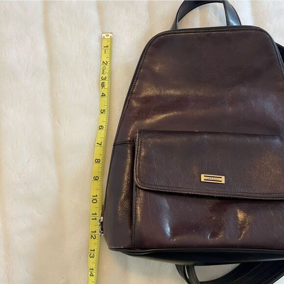 Landau Sacamoto brown leather backpack - Picture 9 of 14